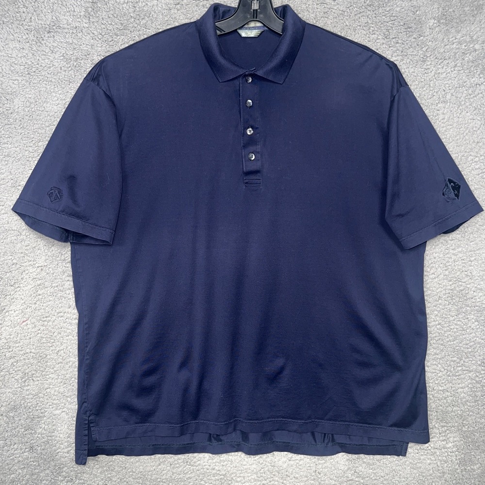 VTG Descente International Collection Shirt Mens Sz 2XL XXL Polo Egyptian Cotton
